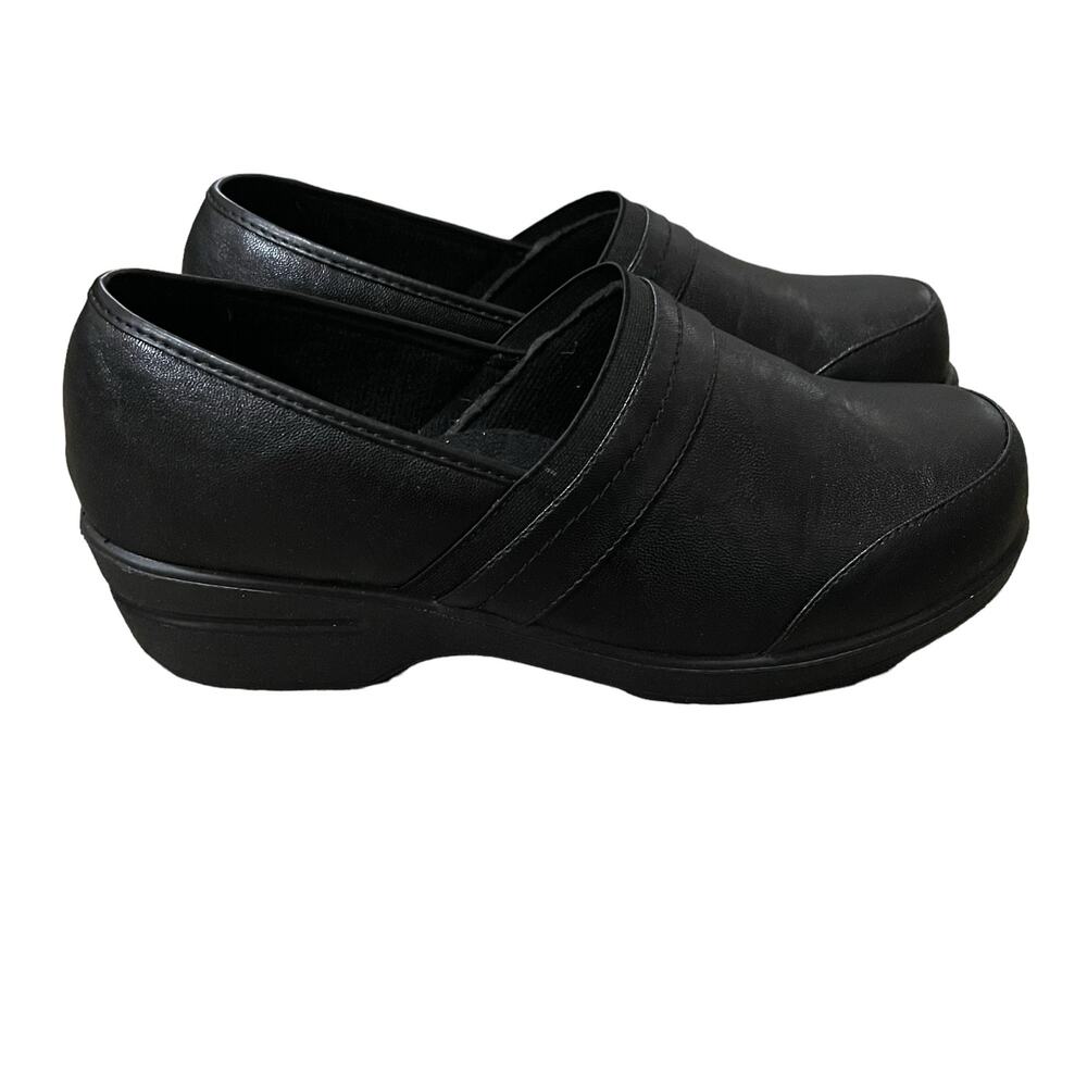 Easy Street Origin Women's Black Slip-On Comfort Clogs Wide Size 9W Stretch
